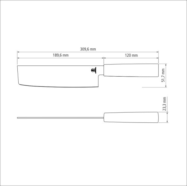 Sushi Nakiri Knife 7" 19cm - Tramontina