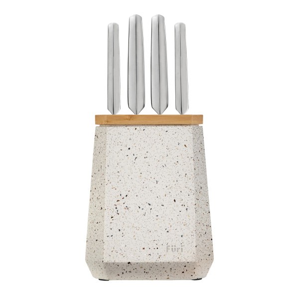 Stone Knife Block Azure Terrazzo Set 5 Piece - Furi