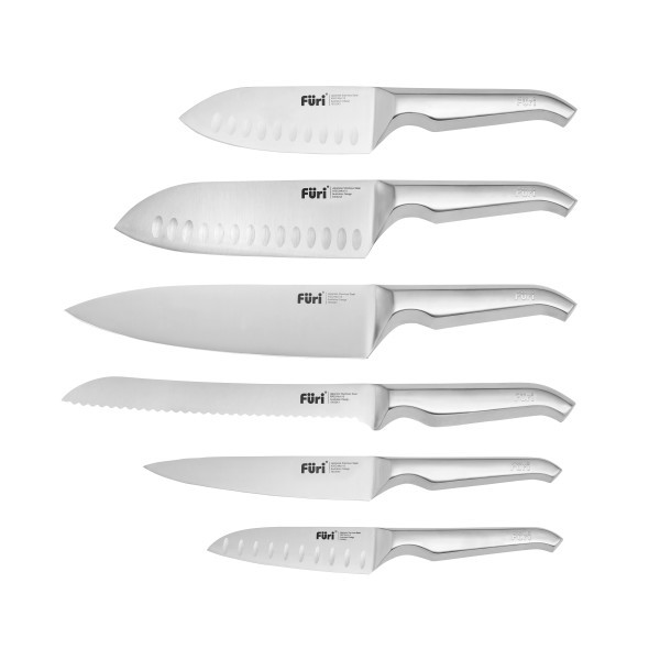 Stone Knife Block Snow Terrazzo Set 7 Piece - Furi