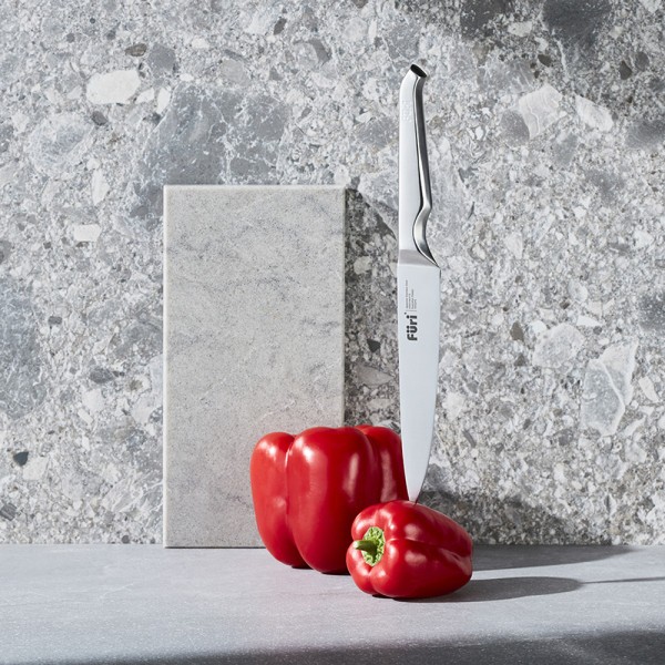 Stone Knife Block Snow Terrazzo Set 7 Piece - Furi