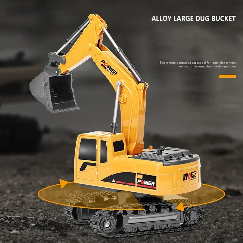 Alloy remote control excavator toy