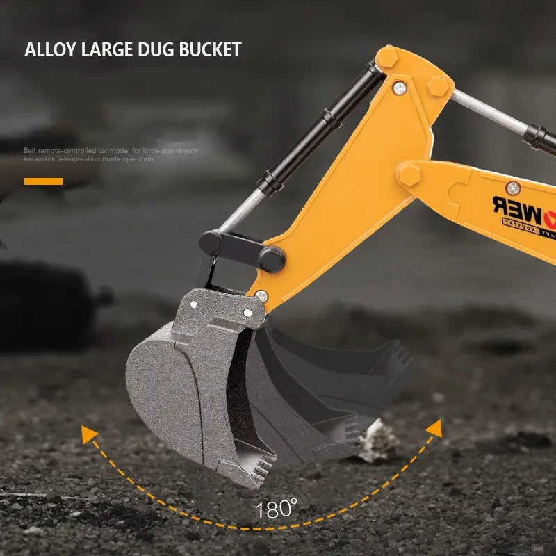 Alloy remote control excavator toy