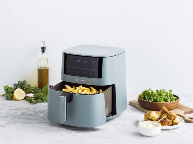 GreenPan Bistro Airfryer 1 basket 7.2L- Smokey Blue - GreenPan