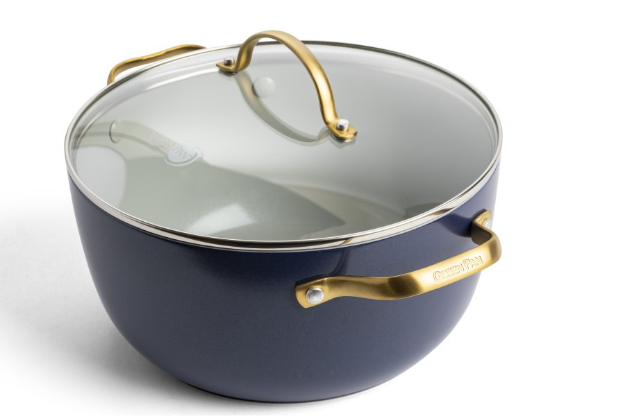 Padova Navy Blue Covered Casserole 24cm/4.7L - GreenPan