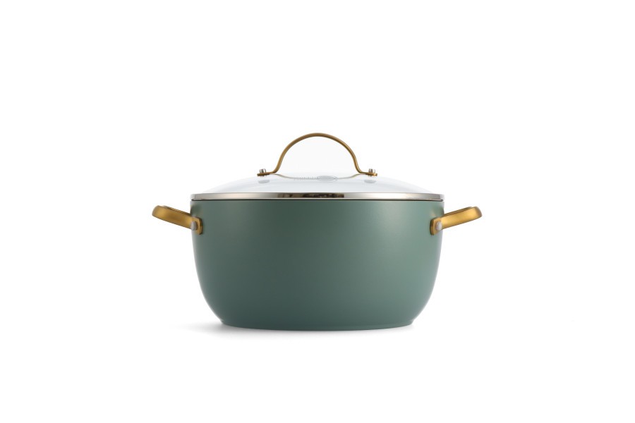 Padova Smokey Blue Covered Casserole 24cm/4.7L - GreenPan