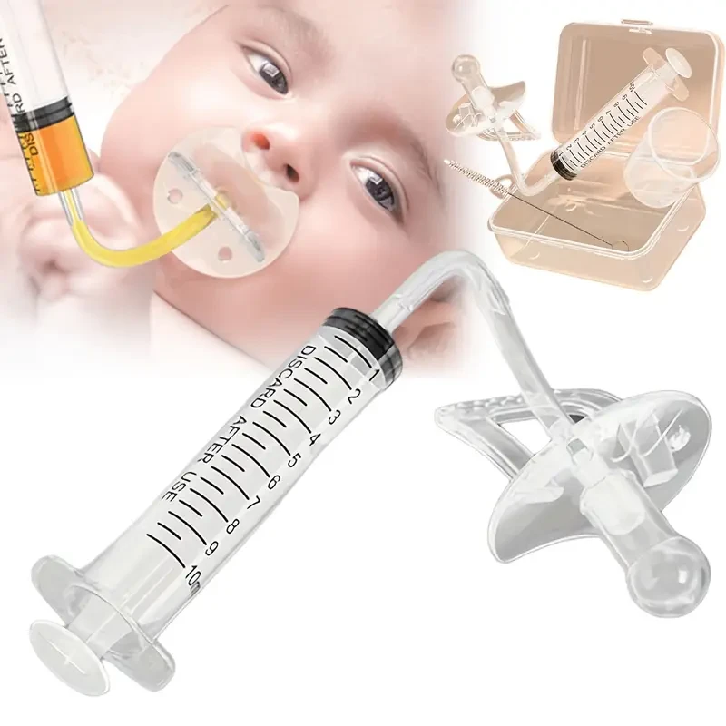 1set Silicone Medicine Dispenser with Pacifier Dropper