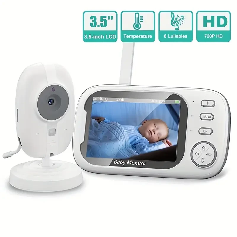 720P Baby Monitor  Wireless Video Monitor with Temperature Alert and Night Vision