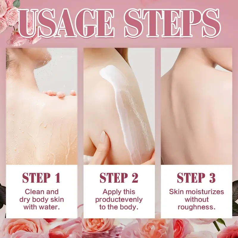 200ml/7.05 Fl.Oz, Rose Body Lotion With Natural Oils, Hyaluronic Acid