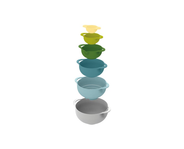 6pc Food Preparation Bowl Set (Opal) - Joseph Joseph Duo