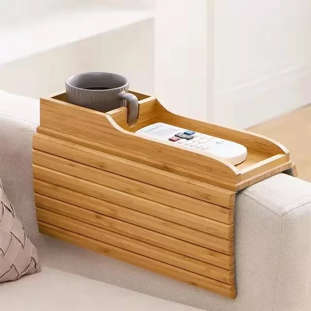 Bamboo Sofa Tray Home Decor Portable Folding