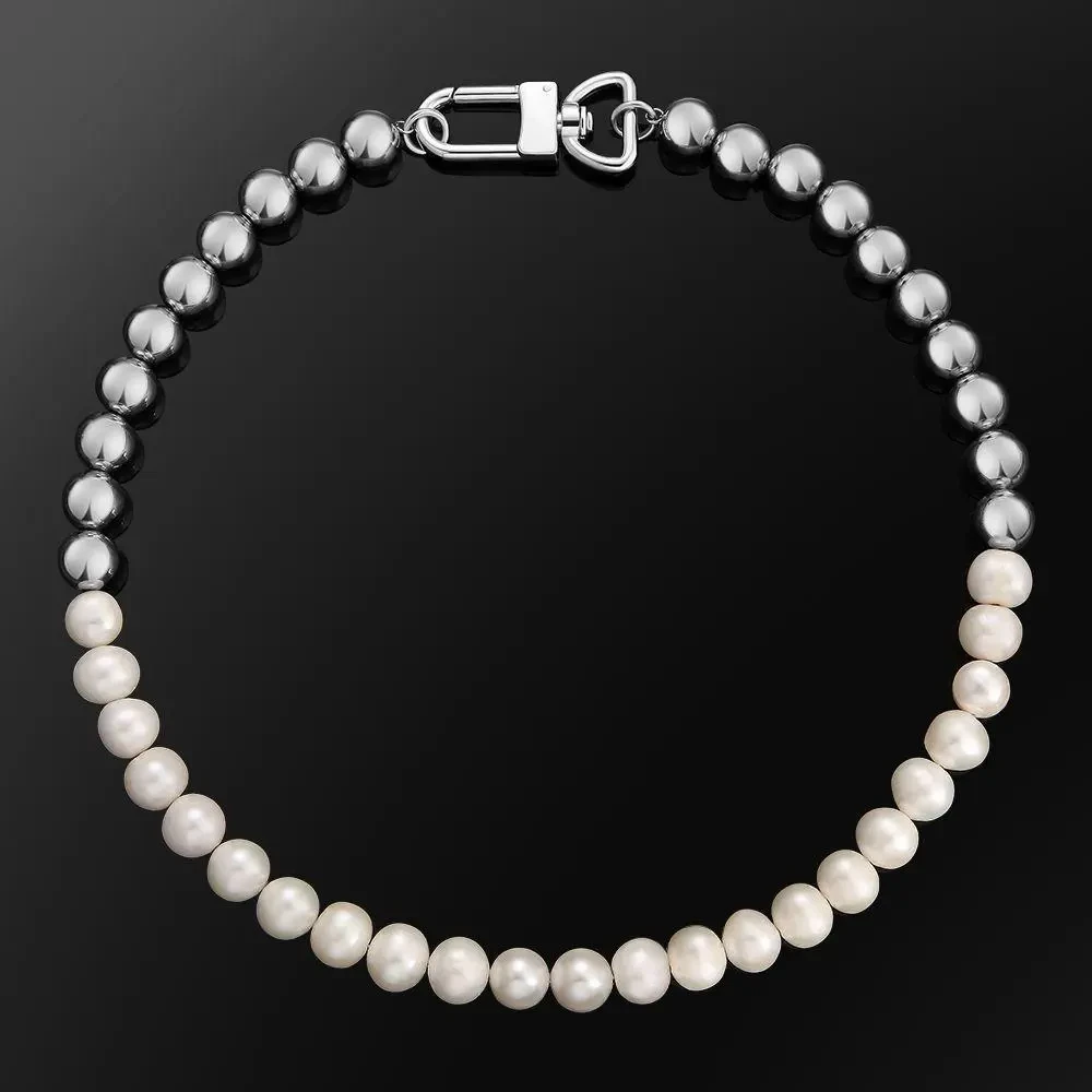 Elegant Imitation Pearl Choker Necklace with Gold Heart | Vintage-Inspired Everyday Jewelry Gift for Women