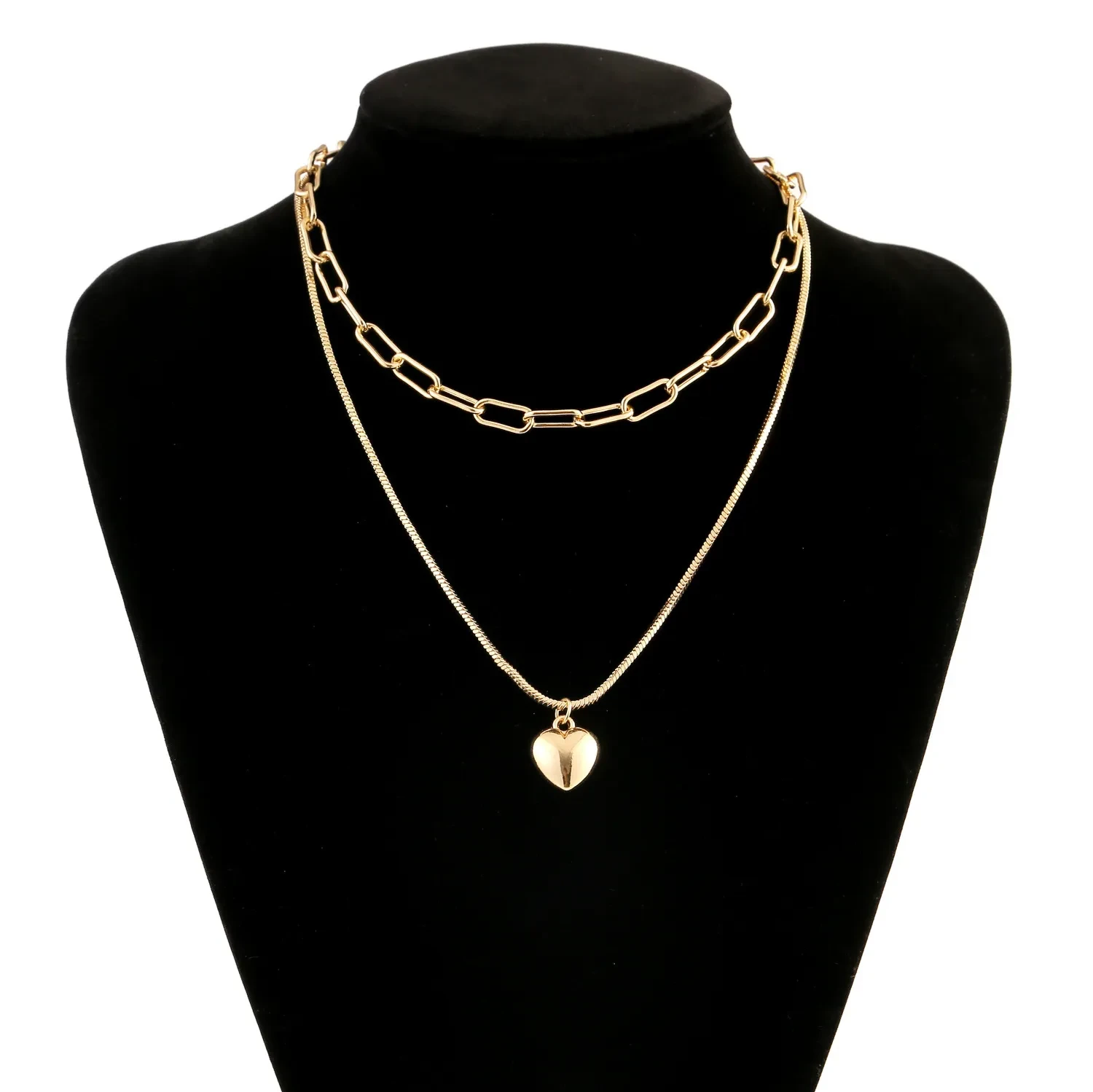 Metal Double Pendant Exaggerated Personality Model