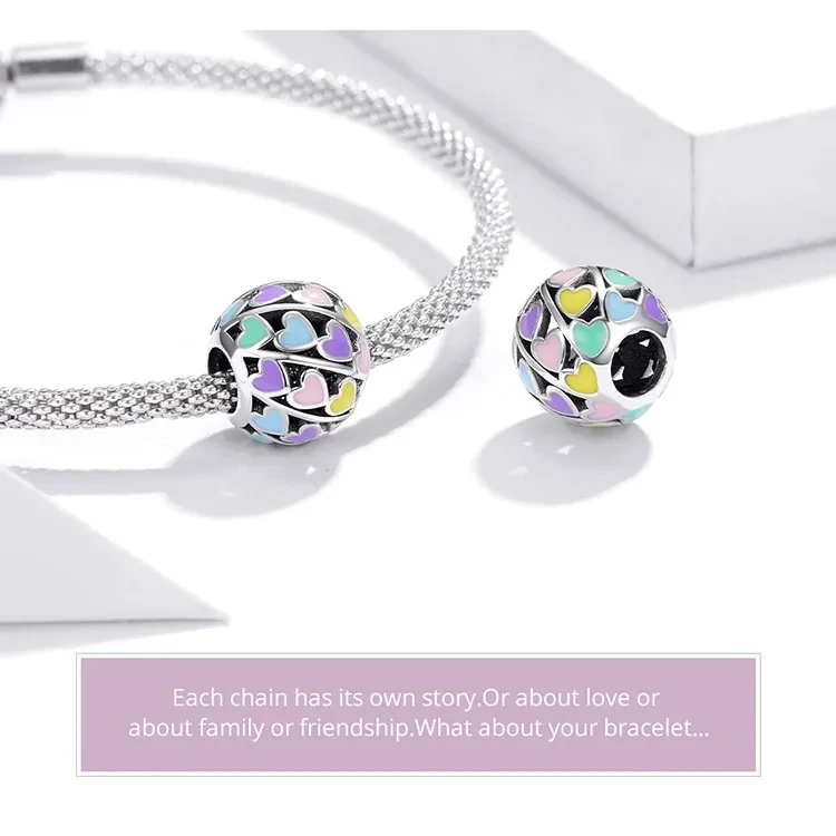 Rainbow Pendant Bracelet Charm Garden Castle