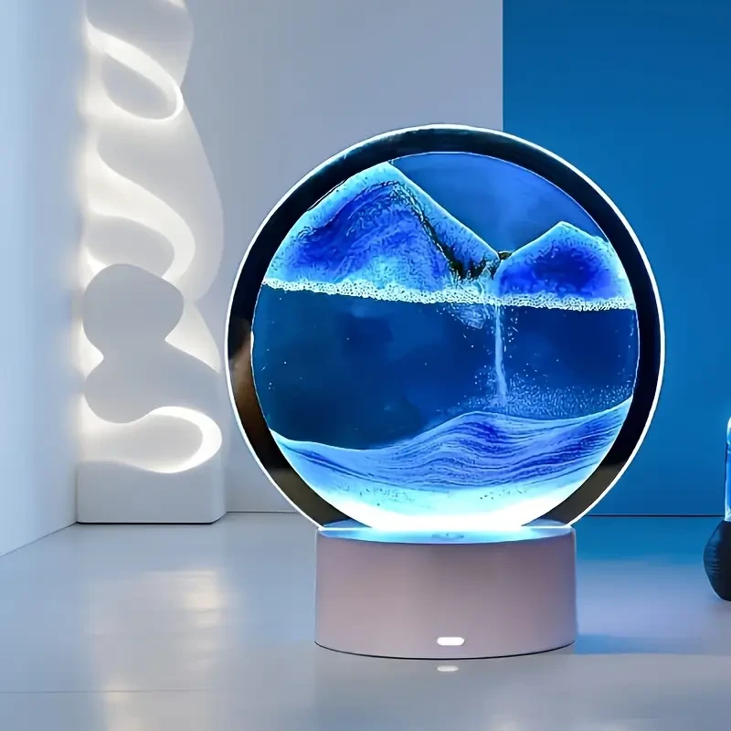 USB-Powered LED Quicksand Illusion Lamp | Modern Decorative Night Light for Room, Parties & Gifts