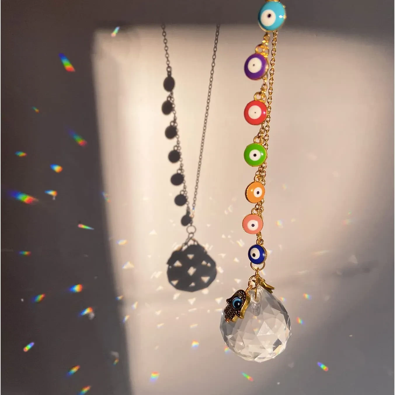 Fashion Minimalist Prismatic Crystal Light Pendant