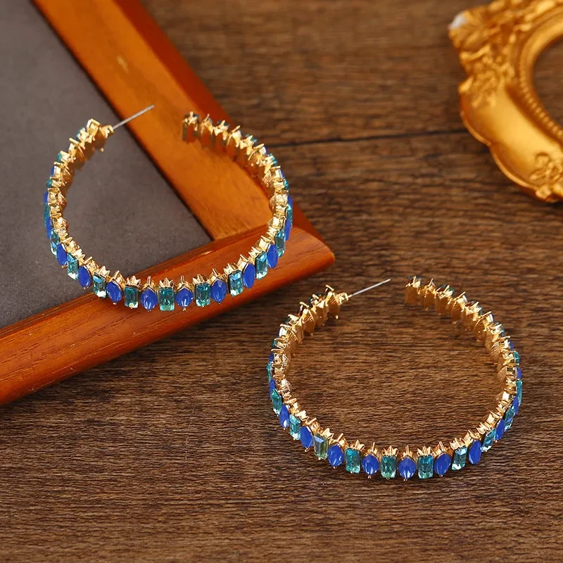 Rainbow Full Diamond Female Sexy Refined Wild Earrings