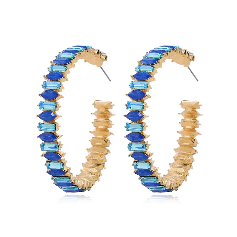 Rainbow Full Diamond Female Sexy Refined Wild Earrings