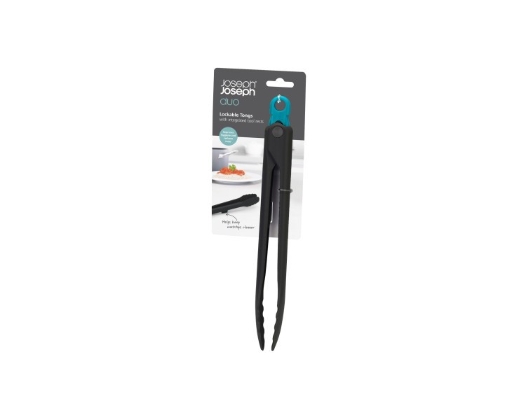 Lockable Tongs with integrated tool rest - Joseph Joseph Duo