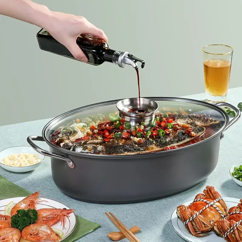 Large Cast Iron Steamer Pot