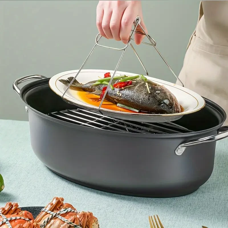 Large Cast Iron Steamer Pot