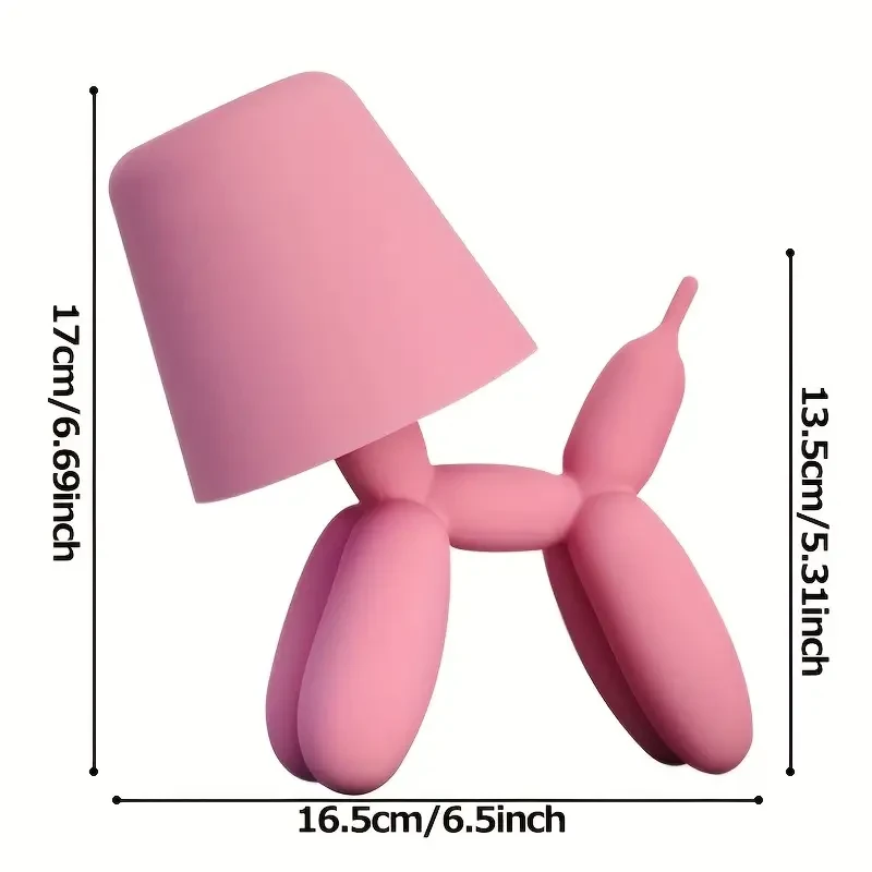 Creative Romantic Colorful Balloon Dog Table Lamp