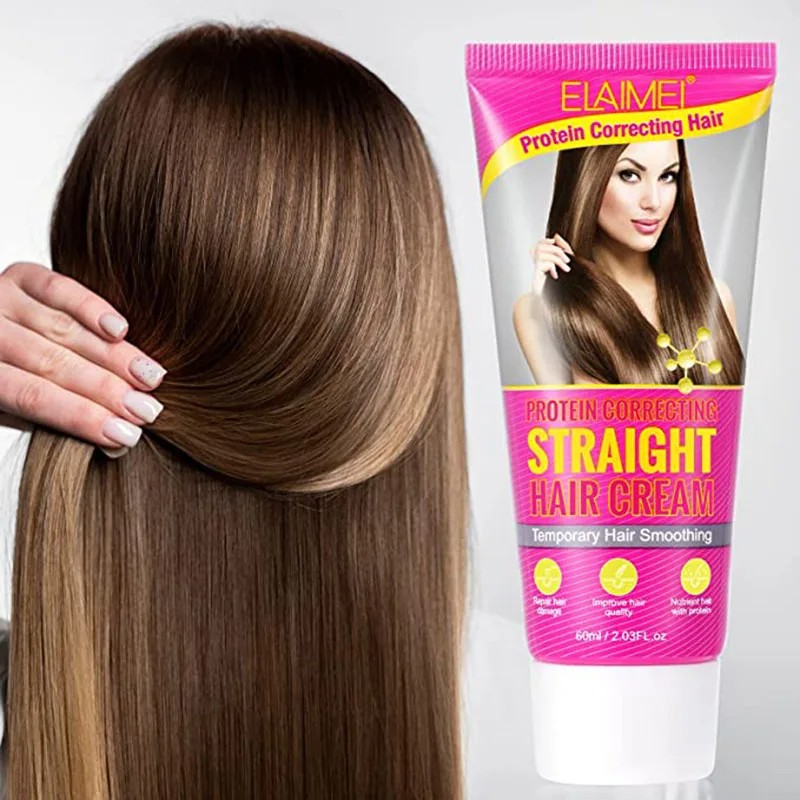Protein Correcting Hair Straightener Cream  Silk & Gloss for Frizz-Free, Nourished Hair