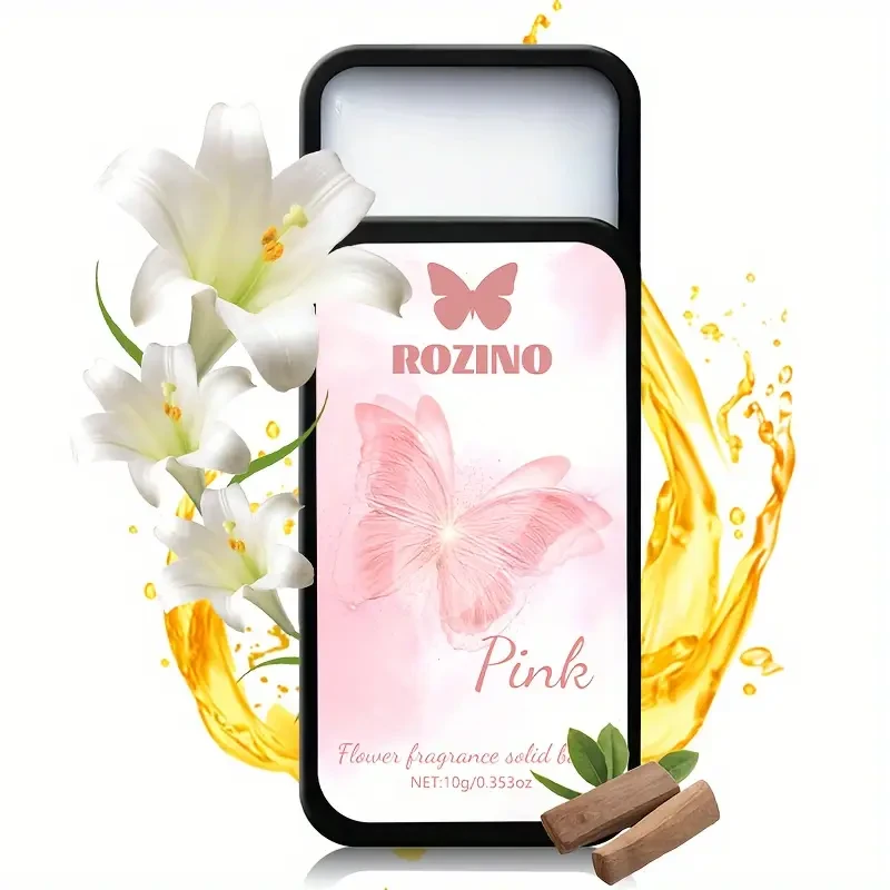 ROZINO Pink Floral Scented Solid Perfume for Women