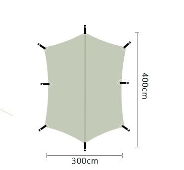 MU Gaodi Outdoor Rainproof Awning Tent Light Luxury Camping Equipment UV-proof Oxford Cloth Canopy