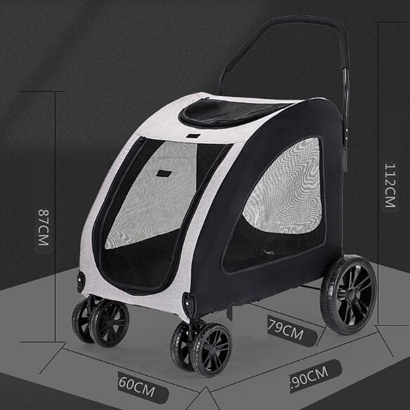 Pet Stroller Medium To Large Dogs Elderly Dog Disabled Walking Cat Out Lightweight Portable Foldable Dog Walking Car