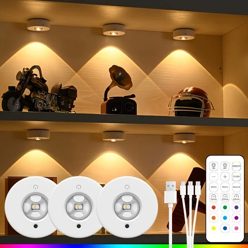 Rechargeable LED Night Light with Remote Control