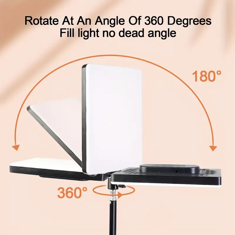 LAQIUIUE 10 Inch LED Flat Panel Light with 43 Inch Tripod