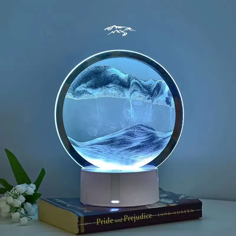 1pc LAQIUIUE 3D Dynamic Sand Art Lamp