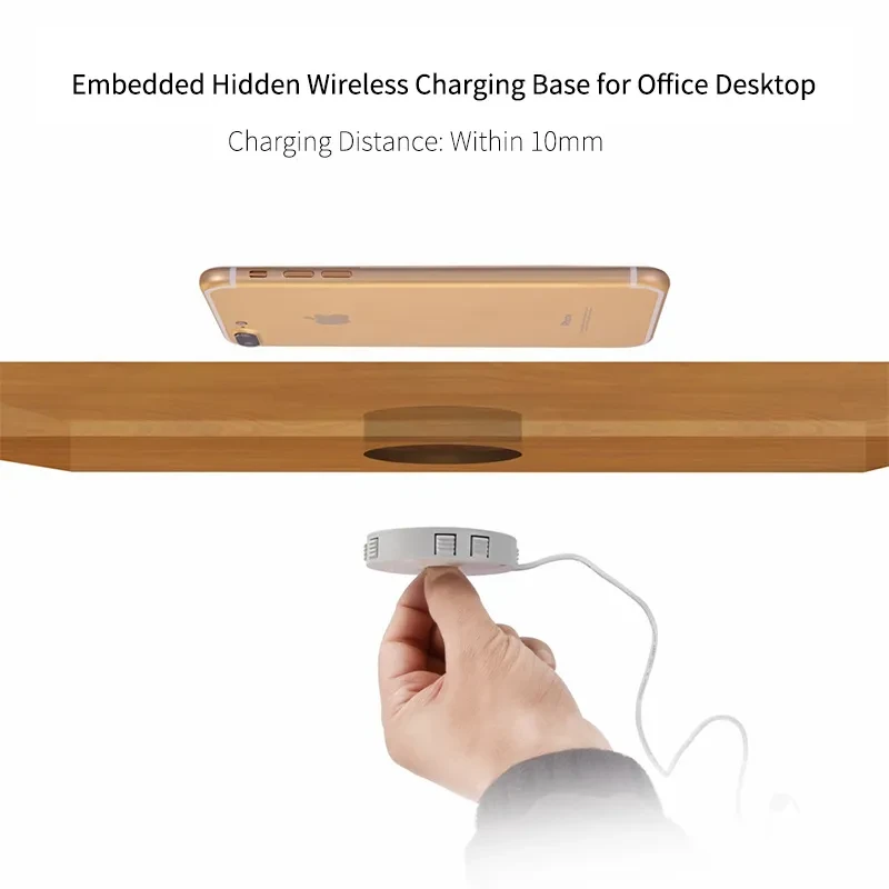 Desktop Wireless Charger Embedded Furniture
