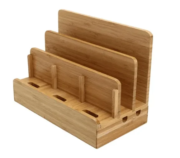 Solid wood mobile phone bracket
