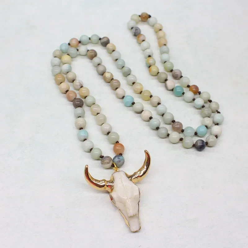 Stone Bead Necklace Antique Jewelry Pendant