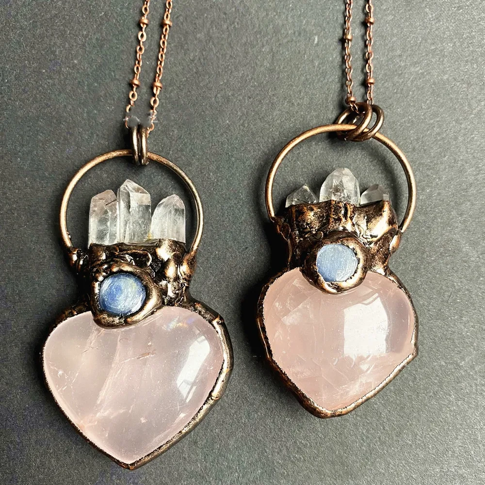 Natural Crystal Crystal Heart-shaped White Crystal Pillar Aquamarine