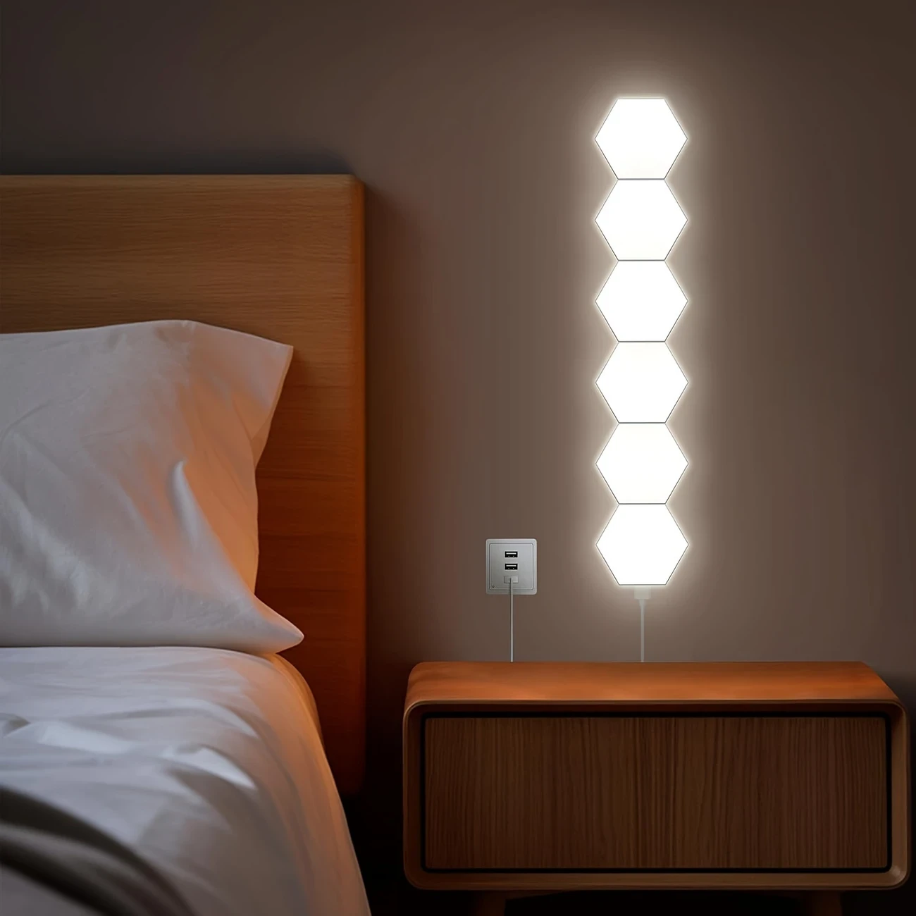 6packs Touch Control - Hexagonal LED Wall Light