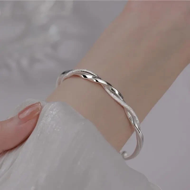 One Piece Simple Cuff Bracelet  Mobius Nail Sand Bracelet, Round Bangles, Women's Jewelry, Bracelet Sets, Perfect for Birthdays, Holidays, Mother's Day, and Party Favors