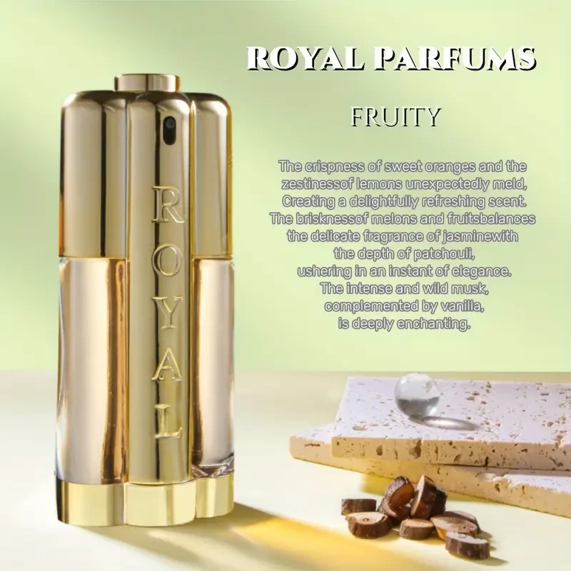 ROYAL Golden Men's Perfume with Floral and Fruity Notes