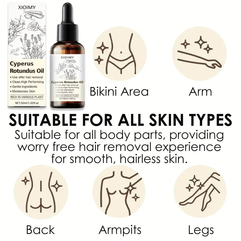 XIOIMY 30ml Body Hair Removal & Shaving Care Oil with Hyaluronic Acid