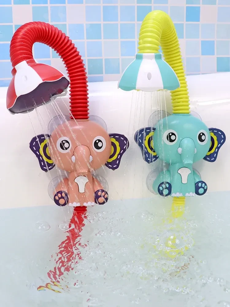 Elephant shower baby bath toy set