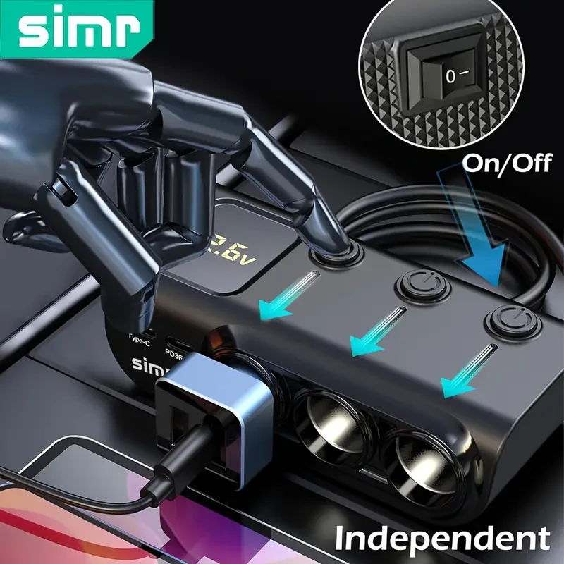 120W High Power Fast Charger - Super 8 in 1 USB PD Car Charger