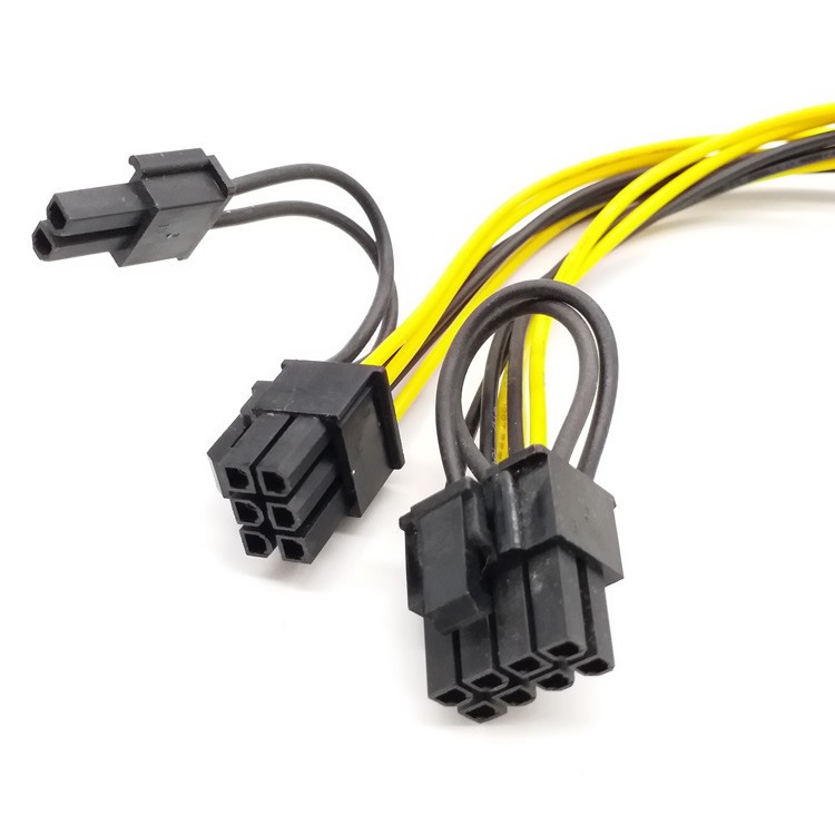 Graphics power cord 6P to dual 8P 6P to 6+2 graphics power cord