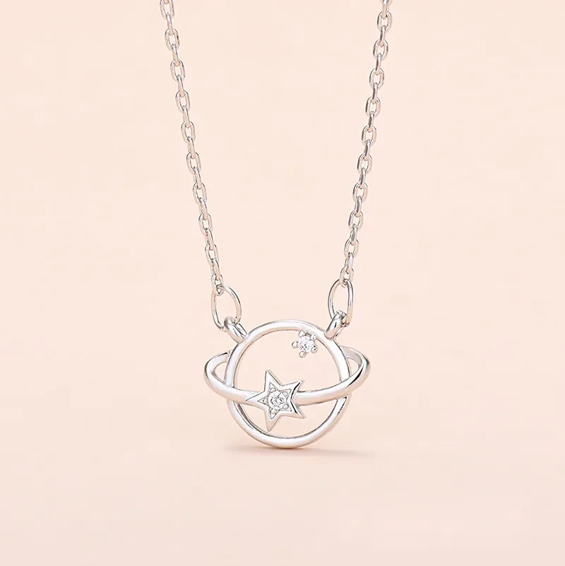Korean Temperament Dream Planet Fashion Trend Zircon Clavicle Chain Net Red Small Jewelry