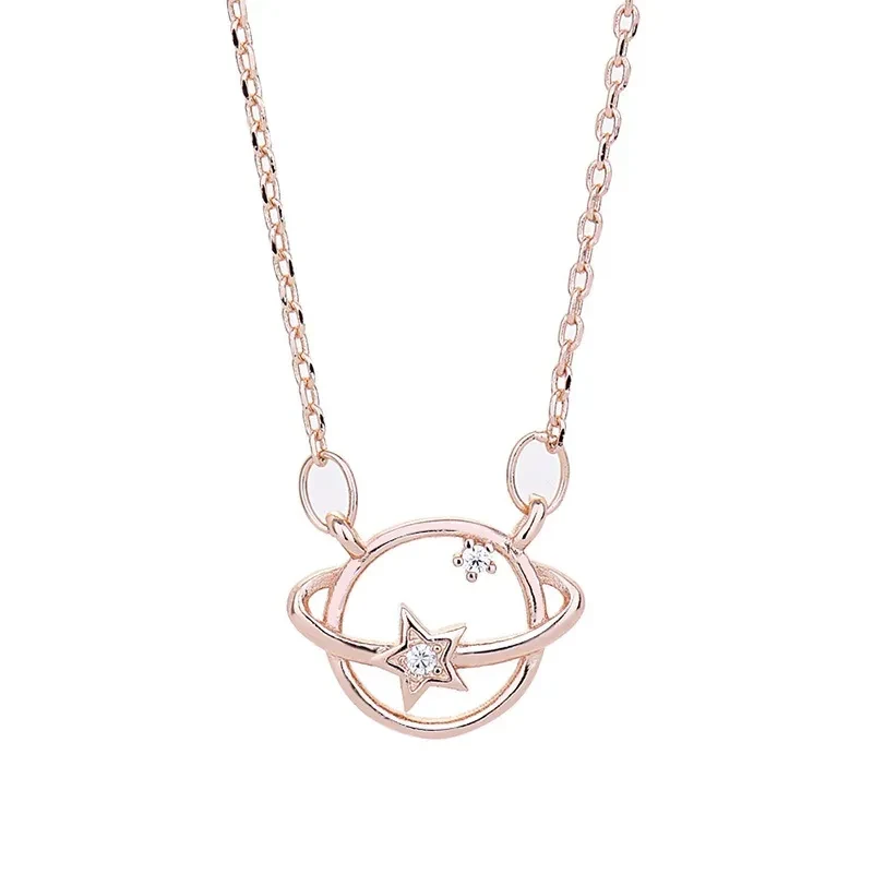 Korean Temperament Dream Planet Fashion Trend Zircon Clavicle Chain Net Red Small Jewelry