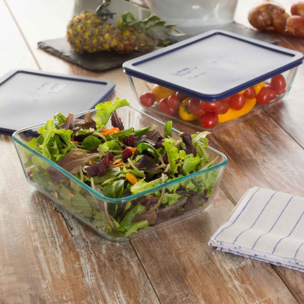 Simply Store 11 Cup Rectangle Container with Blue Lid  - Pyrex