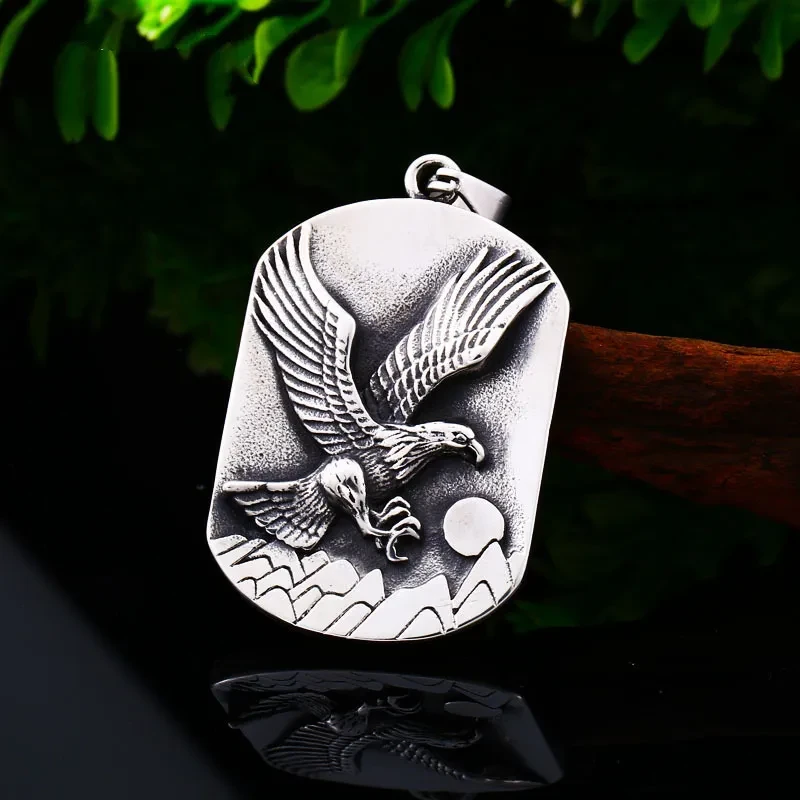 Punk Personalized Jewelry Eagle Tag Titanium Steel Retro Pendant Stainless Steel Men's Pendant