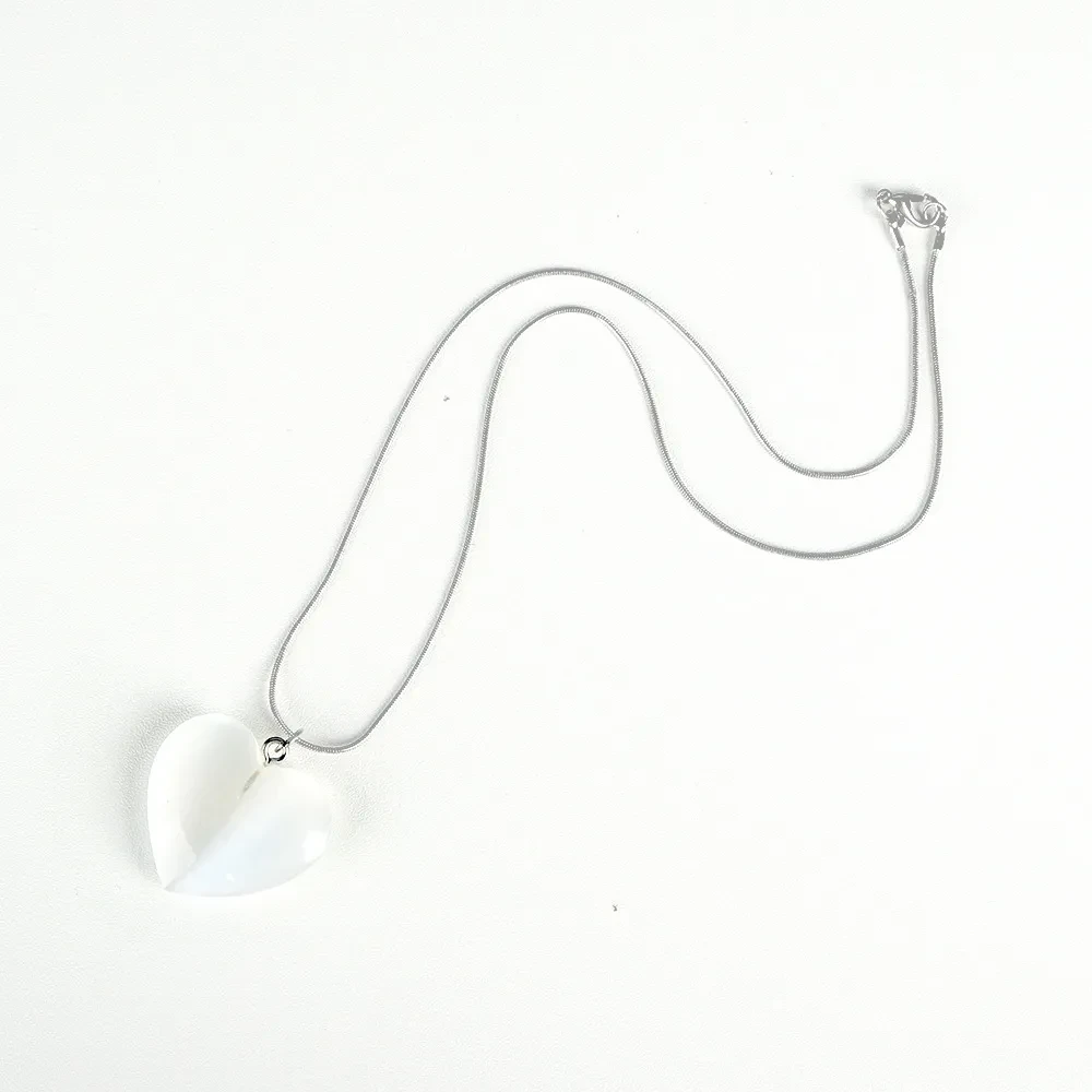 Moroccan Crystal Plaster Love Pendant Necklace