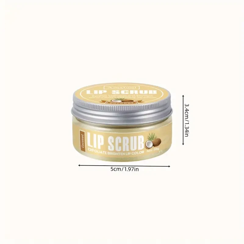 Coconut Lip Scrub 30g with Plant Squalane