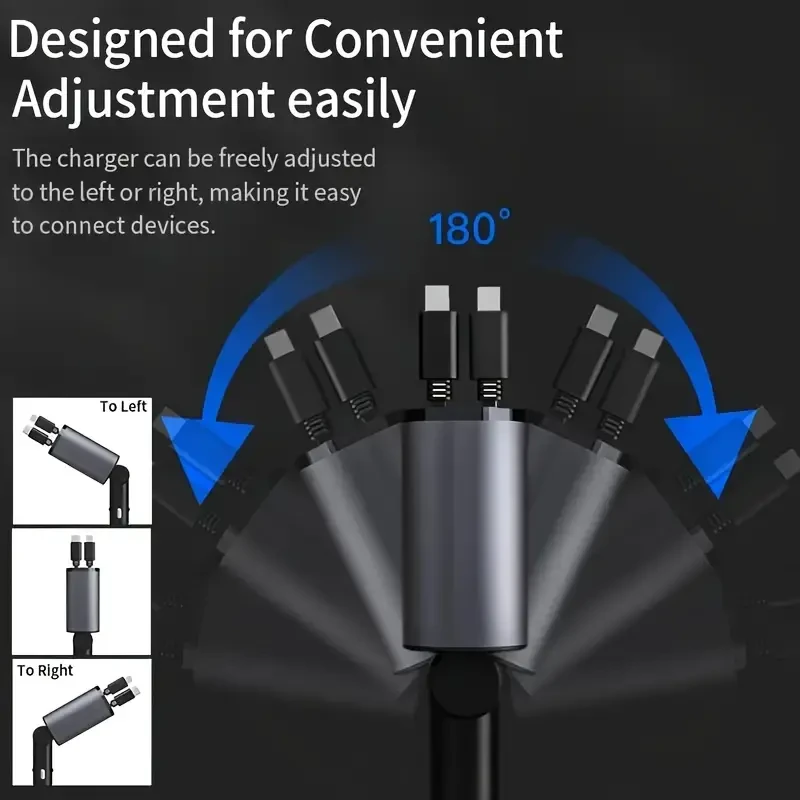 Type-c mobile phone car charger 4 in 1